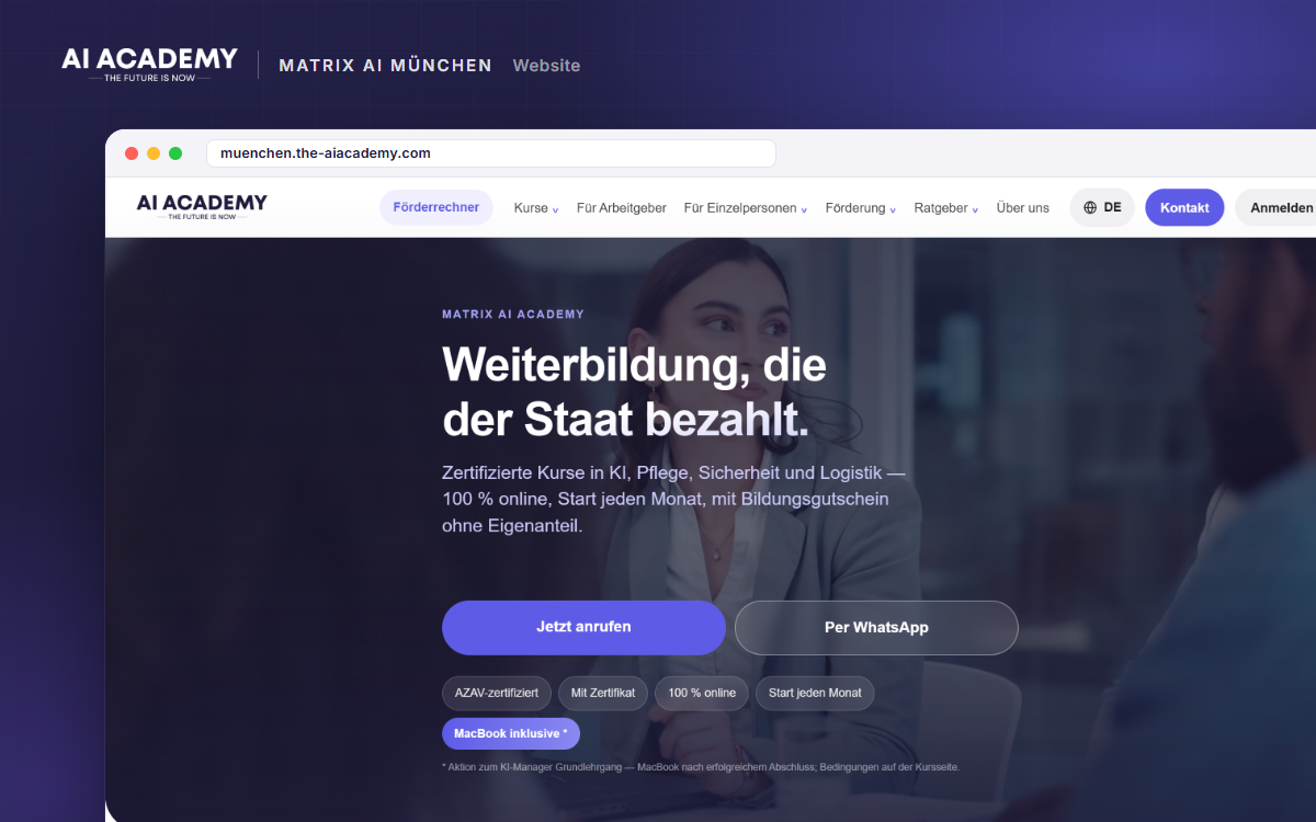Matrix AI Business Solution GmbH — AI Academy - Website